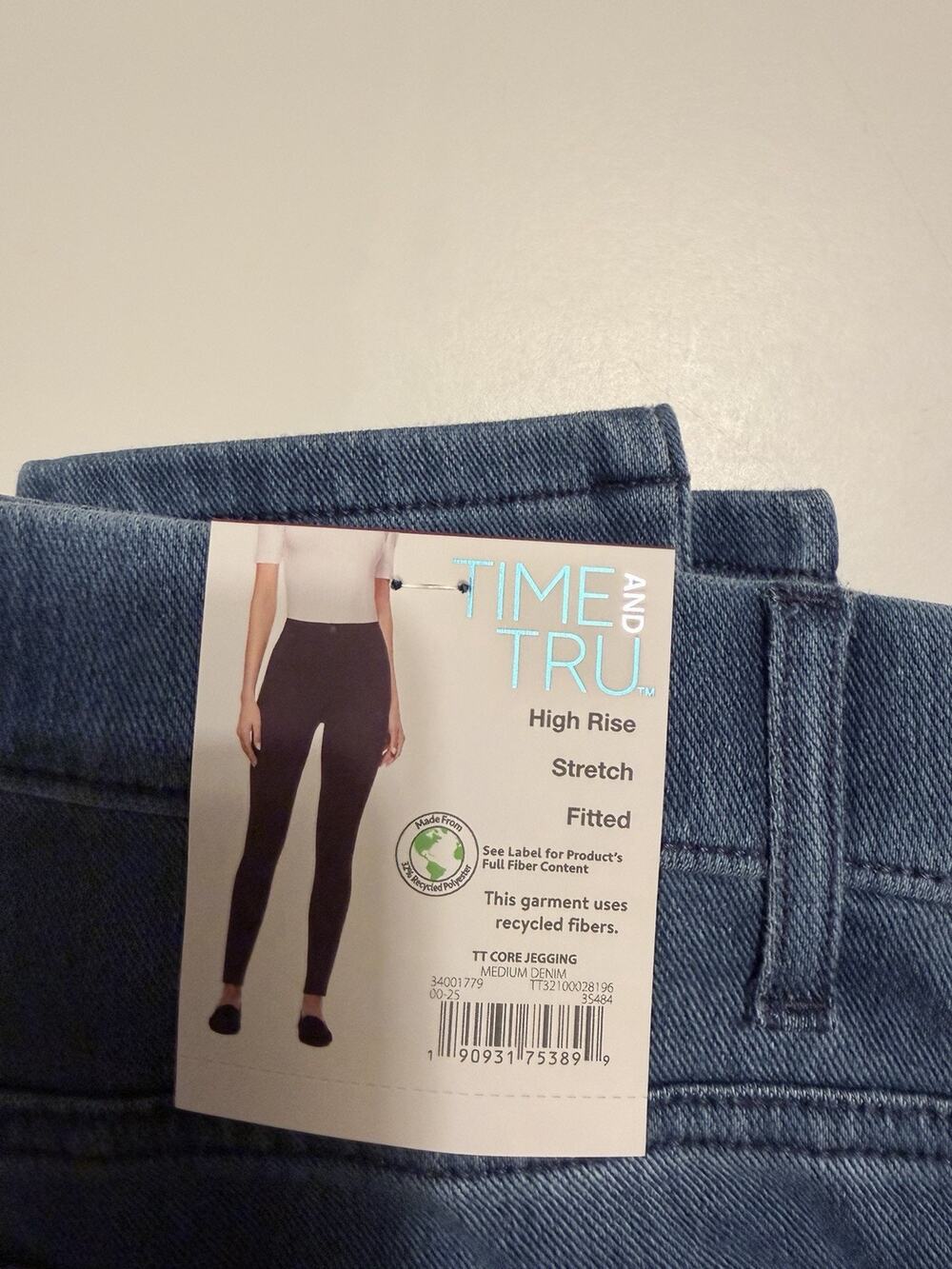 Time and Tru Womens High Rise Core Jegging Medium Denim Size S (4-6)